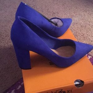 Blue pump heels
